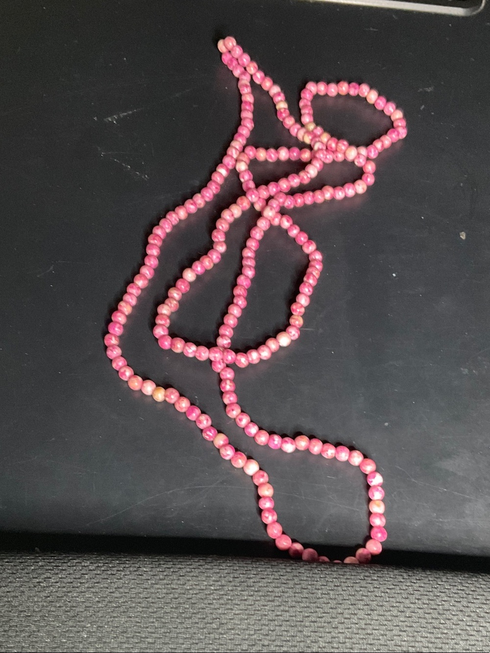 Pink Beaded Necklace - Women's Jewelry